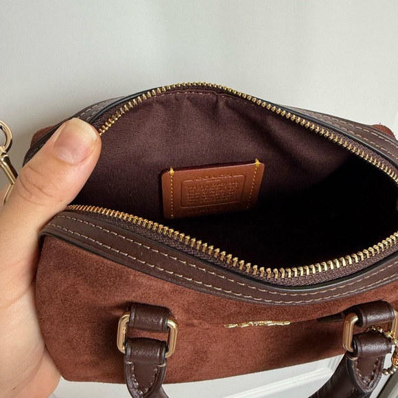 Coach Mini Rowan Crossbody Suede Bag - Picture 6 of 8